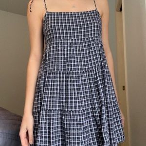Abercrombie Blue Plaid Dress, Size L